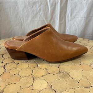 Seychelles Brown Leather Mules Size 7